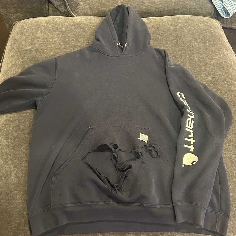 Thrashed Carhartt hoodie